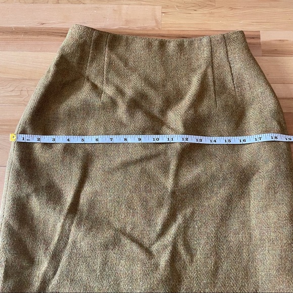 Vintage Saville mustard yellow / ochre wool skirt very good condition size 6/8 - Picture 7 of 9
